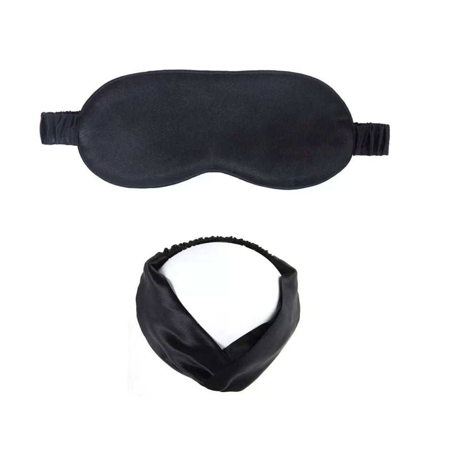 Organic Silk Headband And Face Mask Set